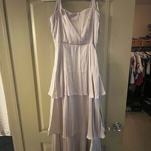 Elegant Cream Layered Women's Dress
